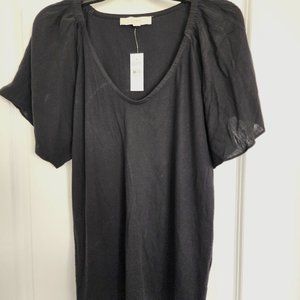 LOFT Black V-neck Tee XXL (NWT)